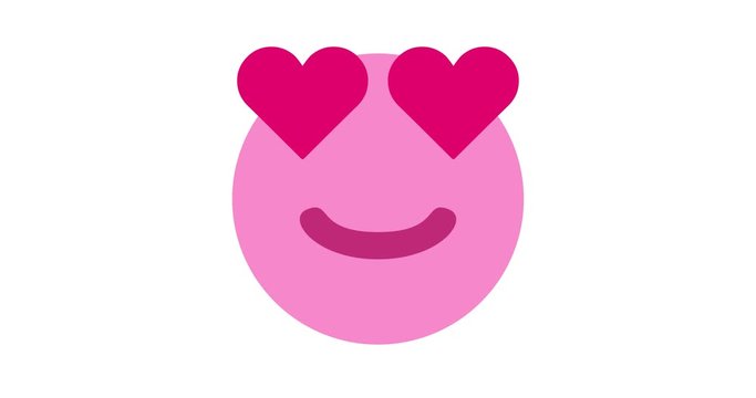 Love Emoji reaction, icon animation on white background