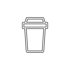 vector disposable paper cup, coffee drink icon