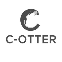 the beaver forms the letter C and elements design of vector animal icon silhouettes and logo illustrations.