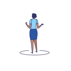 business woman elegant avatar character