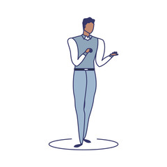 business man elegant avatar character