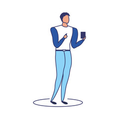 business man using smartphone device