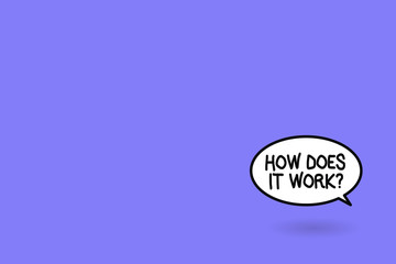 Word writing text How Does It Work question. Business concept for Asking on how stuff being build or operates.