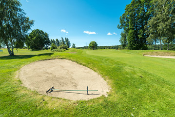 Summer view over Swedish golf course