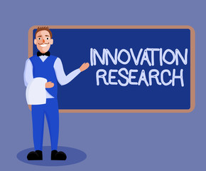 Word writing text Innovation Research. Business concept for Existing Products Services come into New Being.