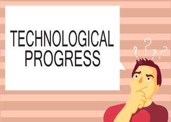 Text sign showing Technological Progress. Conceptual photo overall Process of Invention Innovation Diffusion.