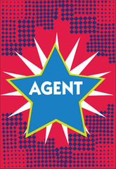 Conceptual hand writing showing Agent. Business photo showcasing Person manages contractual matter Organize transaction between parties.