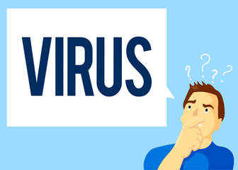 Conceptual hand writing showing Virus. Business photo text infective agent that consists nucleic acid molecule in protein coat.