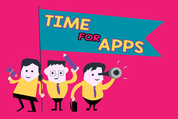 Word writing text Time For Apps. Business concept for The best fullfeatured service that helps communicate faster.