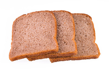 bread - sliced slices of bread in isolation on a white background