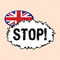 Word writing text Stop. Business concept for Come to an end Prevent Take action to an event from happening.