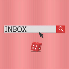 Word writing text Inbox. Business concept for electronic folder in which emails received by individual are held.