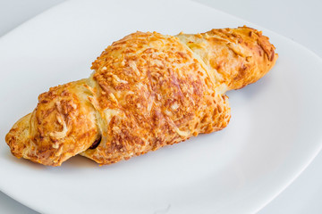 Fresh Croissant isolated on white background