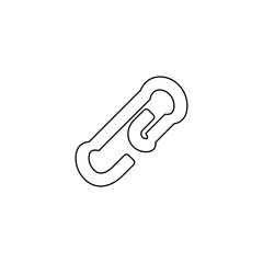 Attachment icon. File paperclip sign