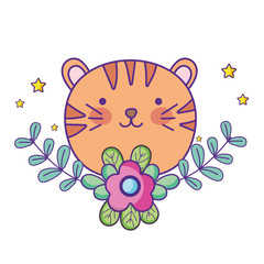 Isolated tiger cartoon vector design vector illustration