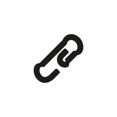Attachment icon. File paperclip sign