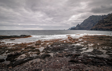beautiful view over the Atlantic Ocean and the coast of Tenerife
