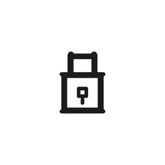Lock icon. Secure symbol
