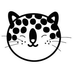 Isolated leopard cartoon vector design vector illustration