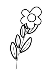 Isolated flower ornament design vector illustration