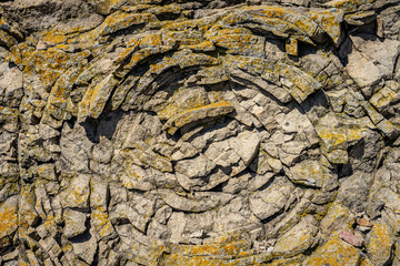 Sedimentary rock. Structure of natural stone. Background.