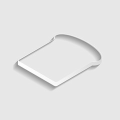 Bread slices sign. Paper style icon. Illustration.