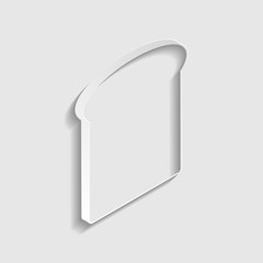 Bread slices sign. Paper style icon. Illustration.