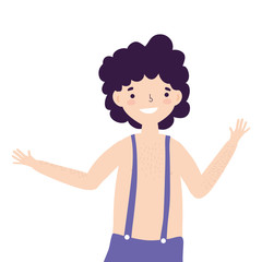 Man supporting lgtbi march design vector illustration