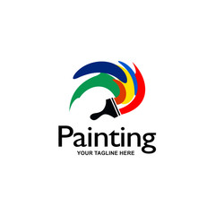 Painting Services Logo Vector Template