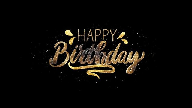 Happy Birthday Text + Alpha Channel