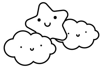 Isolated star cartoon vector design vector illustration