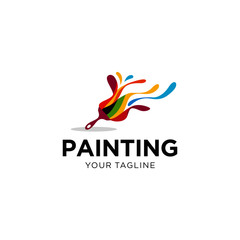 Fototapeta na wymiar Painting Services Logo Vector Template
