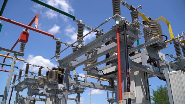 High voltage transformer equipment in a solar power station
