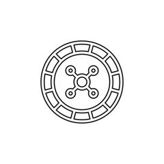 Casino game icon, gambling illustration