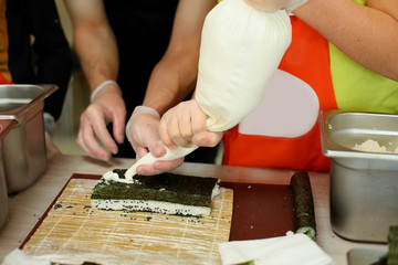 the process of making rolls.