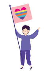 Man supporting lgtbi march design