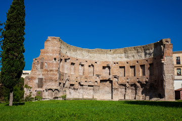 Ruins of the Baths of Trajan a bathing and leisure complex built in ancient Rome starting from 104 AD