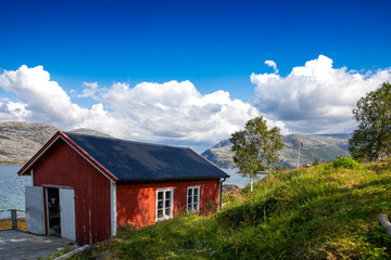 Fototapeta na wymiar On a summerday in Nervernes Northern Norway