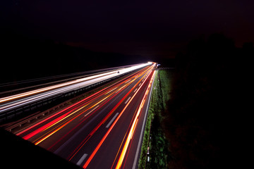Fototapeta na wymiar Zeitaufnahme Autobahn