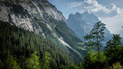Obraz premium The impressive mountains and glaciers in the Swiss Alps