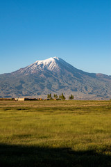Breathtaking view of Mount Ararat, Agri Dagi, the highest mountain in the extreme east of Turkey...