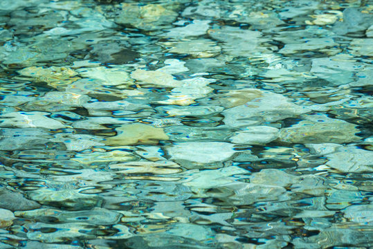 surface of blue water