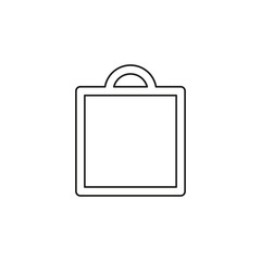 shopping icon, vector fashion bag