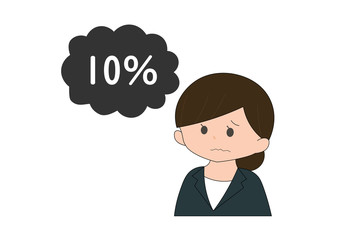 10％の増税にショックを受ける女性