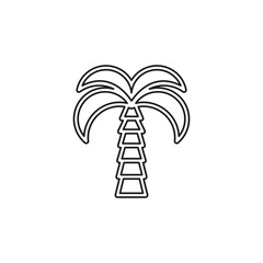 vector palm tree illustration, beach island