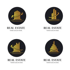 Real estate logo icon illustration