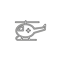 vector medical helicopter illustration
