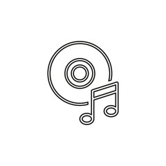 music note dvd button - media or music player