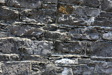 A stone wall in Savannah's Historic District