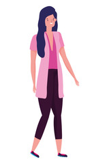Isolated avatar woman vector design
